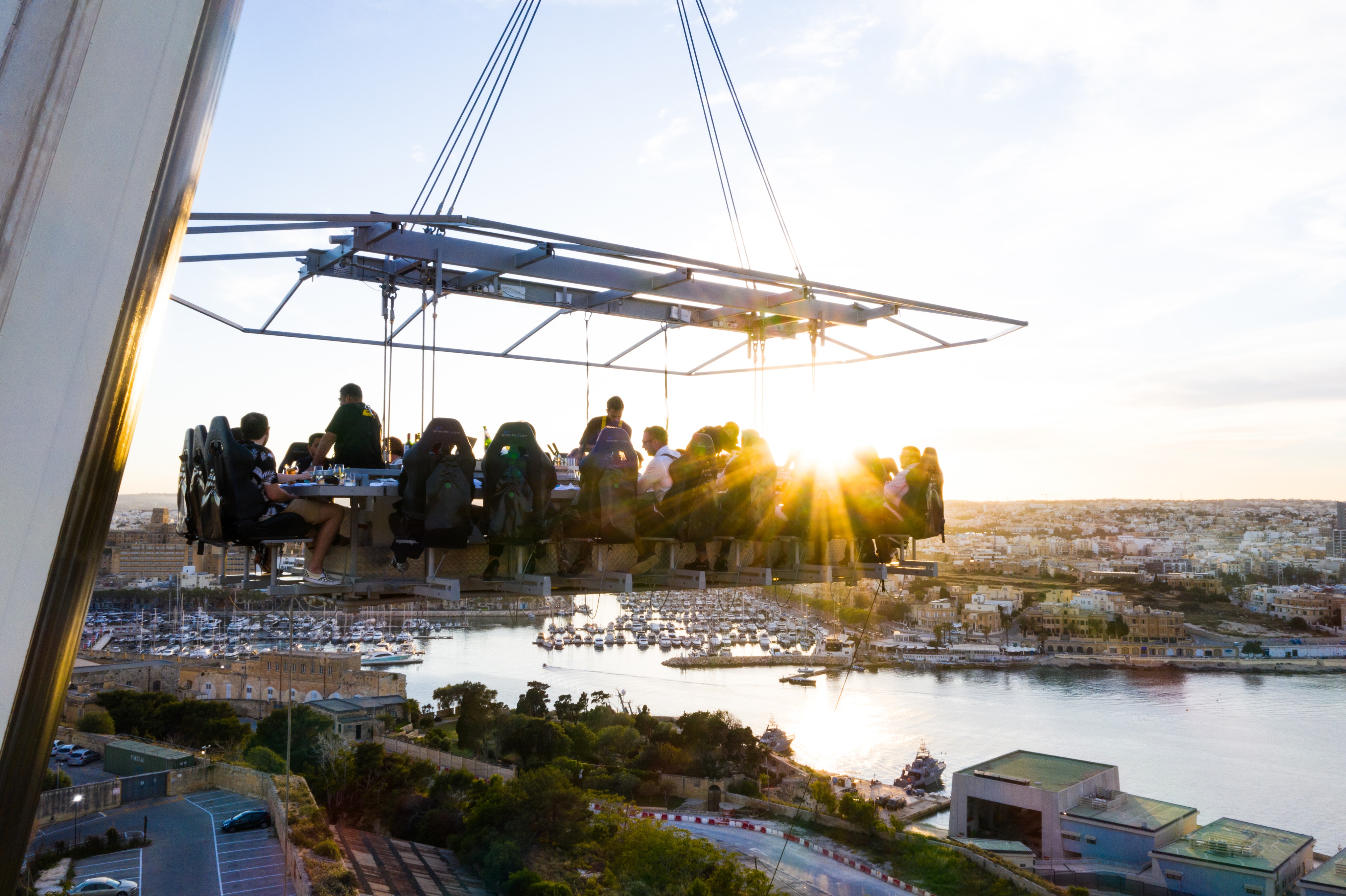 REVIEW: Dinner in the Sky Malta - fine dining suspended 40 metres from ...