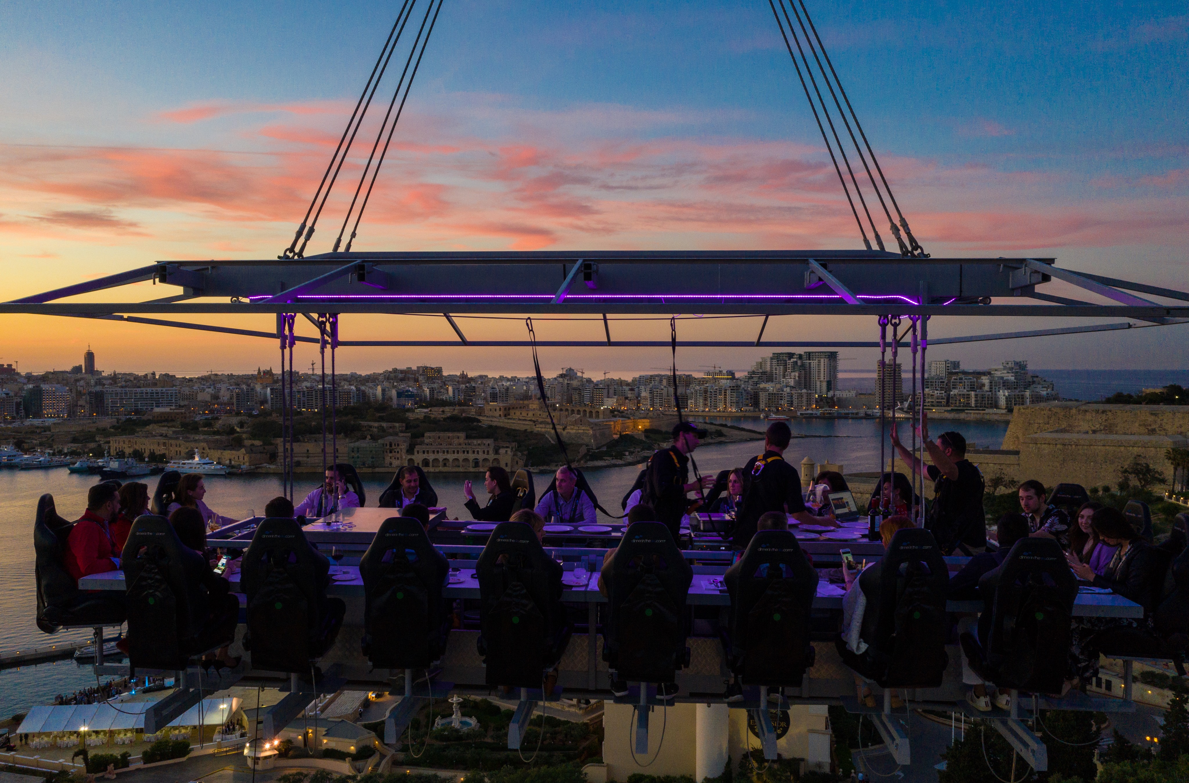 REVIEW: Dinner in the Sky Malta - fine dining suspended 40 metres from ...