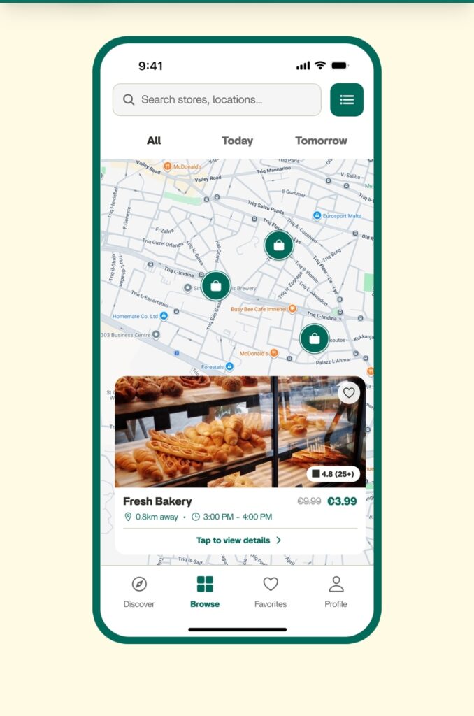 Food Hero Malta's food rescue app