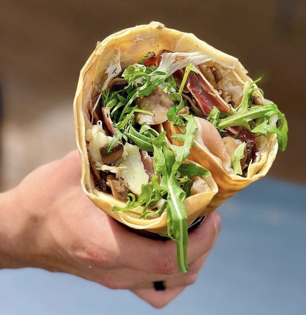 Krepree food truck serving crêpes at PAMA Shopping Village in Mosta, Malta.