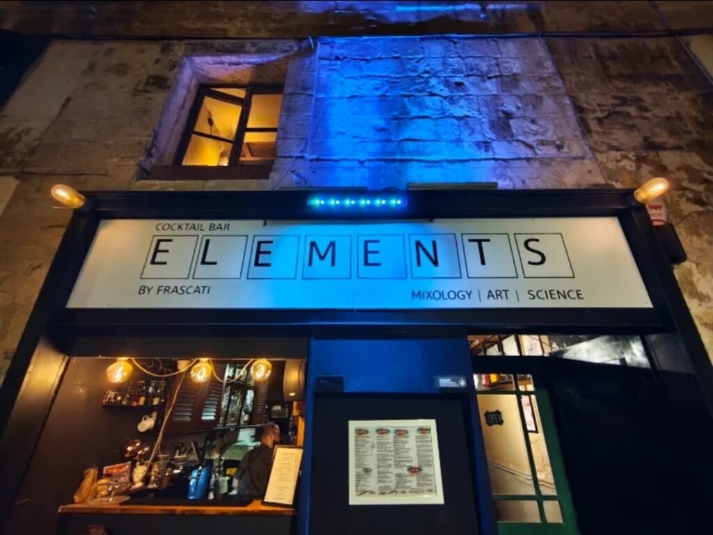 Best cocktail bars in Elements Cocktail Lab, Valletta 